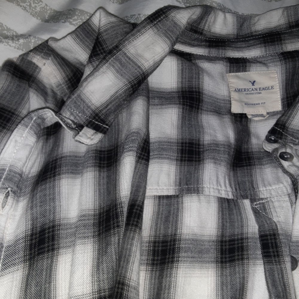Two aeo xl boyfriend fit flannels